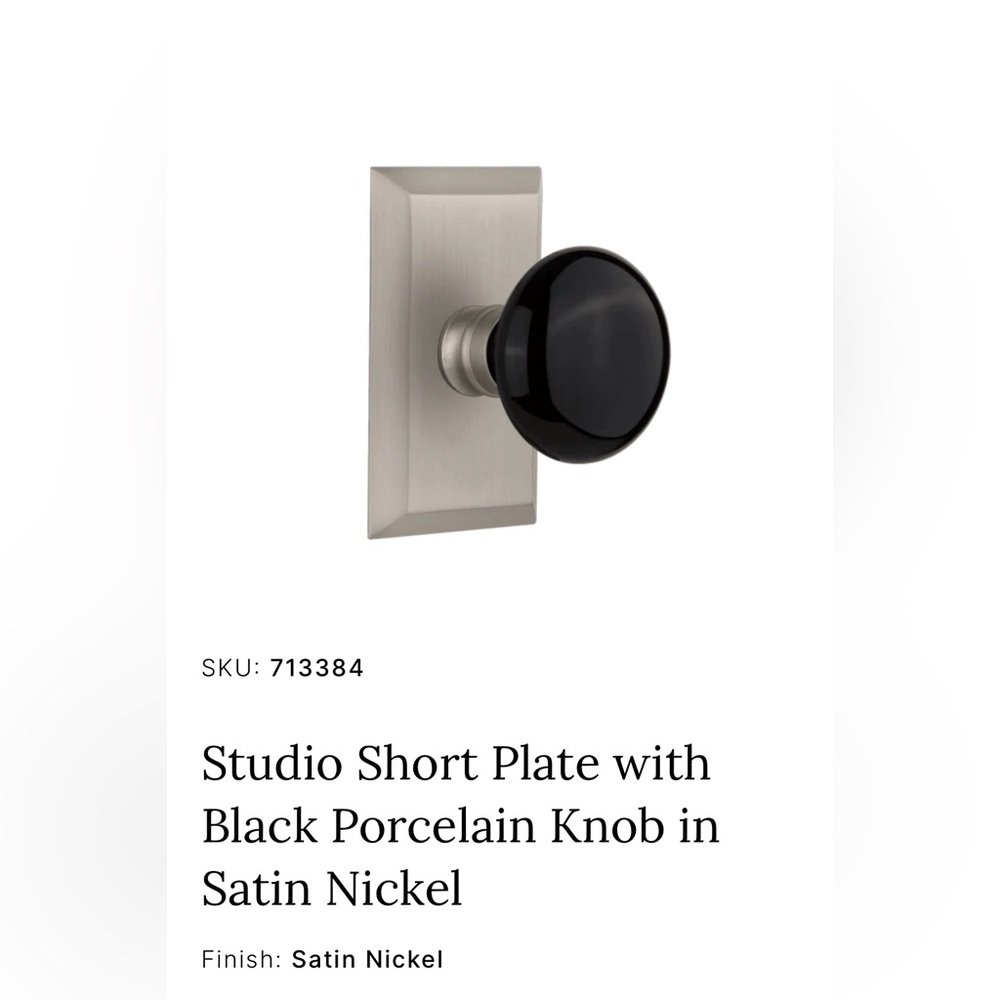 Set of 2 Nostalgic Warehouse Privacy Door Knobs Black and Satin Nickel 788463